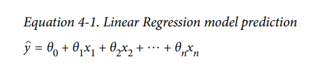 Linear regression model prediction